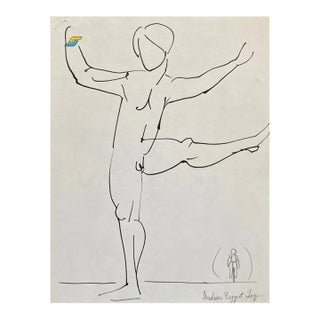 1982 James Bone Dancer Drawing For Sale