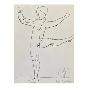 1982 James Bone Dancer Drawing