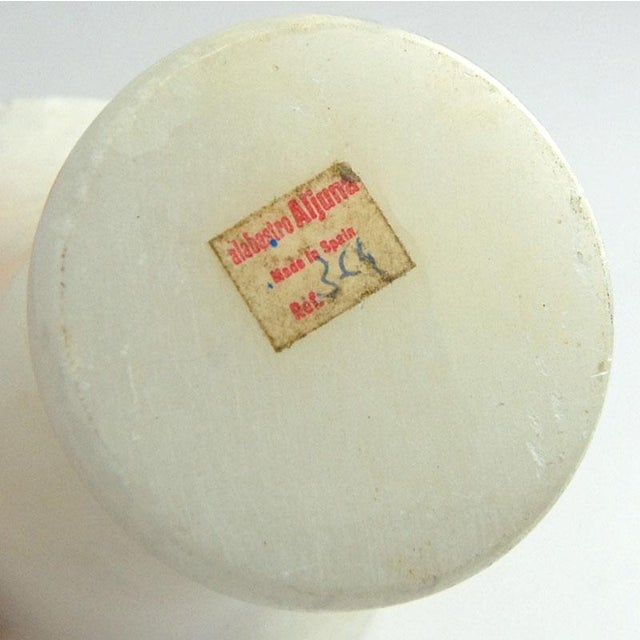 Stone Small Neo-Classical Alabaster Vase, Spain, 1970s For Sale - Image 7 of 8