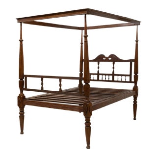 19th Century British Colonial Anglo Indian Antique Poster Bed For Sale