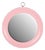 Italian Pink Mirror in the style of Artemide, 1970s For Sale
