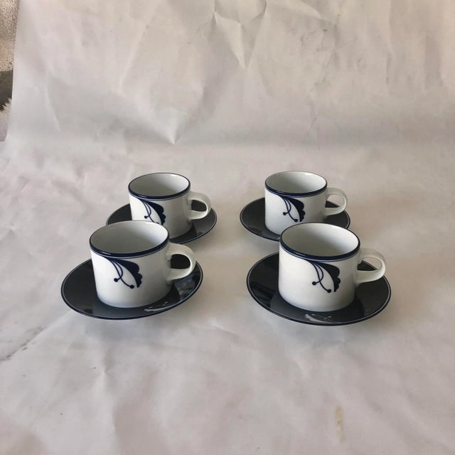 Vintage Dansk International Nr Japan " Flora" Teacups & Saucers 8 Pieces For Sale In New York - Image 6 of 6