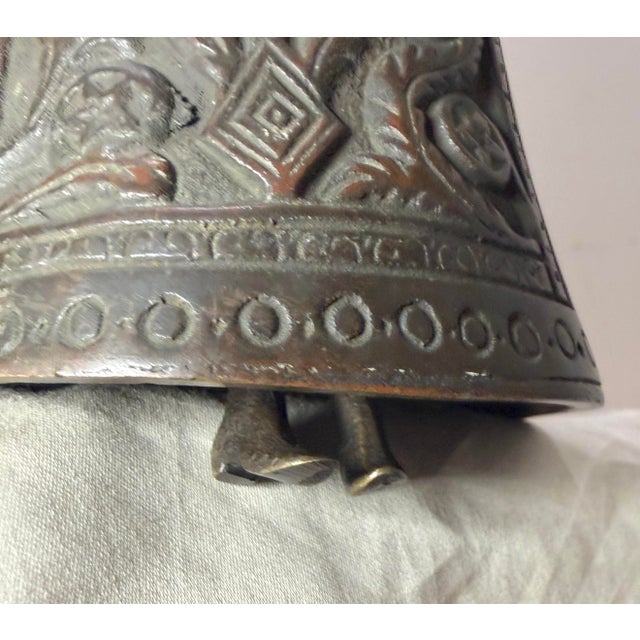 Antique 1800's Victorian Solid Heavy Bronze Elizabethan Lady Bell Boot Clapper For Sale - Image 4 of 14