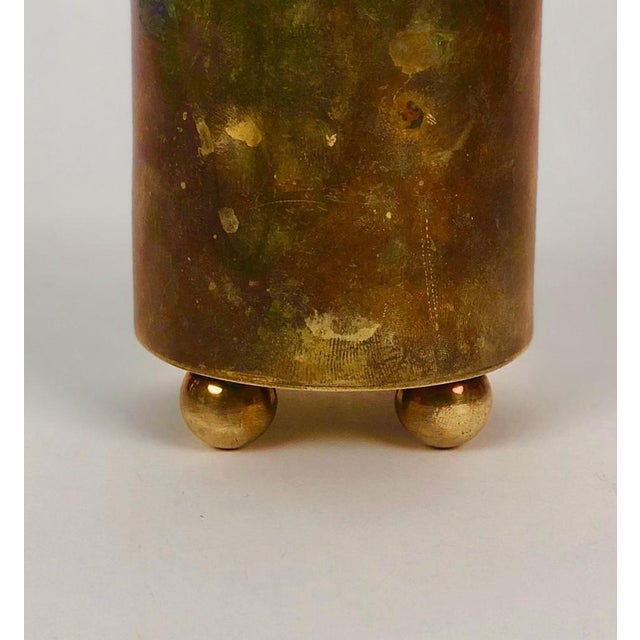1920s Art Deco Cigarette Container in Brass, 1925 For Sale - Image 5 of 10