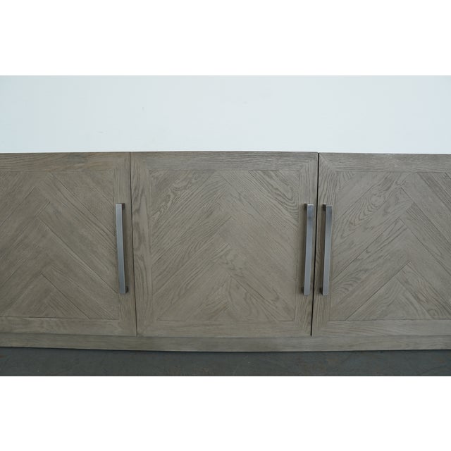 Restoration Hardware Herringbone 4-Door Media Console For Sale - Image 9 of 14