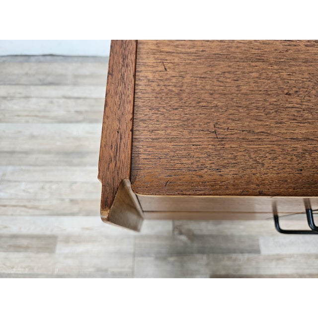 Vintage Walnut Chest of Drawers with Iron and Brass Details, 1960 For Sale - Image 6 of 18