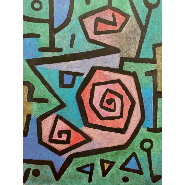 Paul Klee Vintage 1986 Lithograph Print Framed Modernist Poster " Heroische Rosen " 1938 For Sale In Kansas City - Image 6 of 15