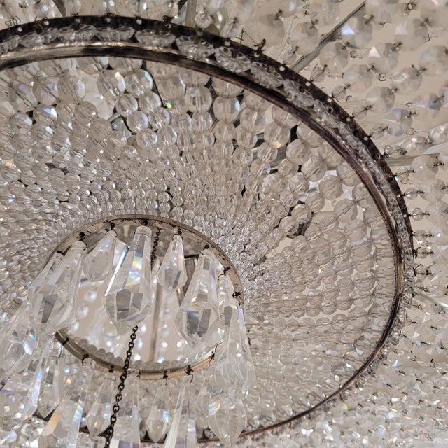 Chandelier in Strass Crystal, Spain, 1970s For Sale - Image 18 of 18