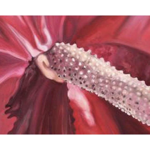 2000s "Anthurium" Large Gallery Wrapped Oil Painting by Judith Moore For Sale In Saint Louis - Image 6 of 10