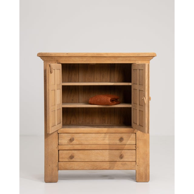 Brutalist Oak Brutalist Buffet, Antique, France, Circa 1970 For Sale - Image 3 of 14