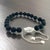 1990s David Yurman Estate Matte Onyx Beads Bracelet 6.6 - 8.5" Silver 8 Mm For Sale - Image 11 of 11