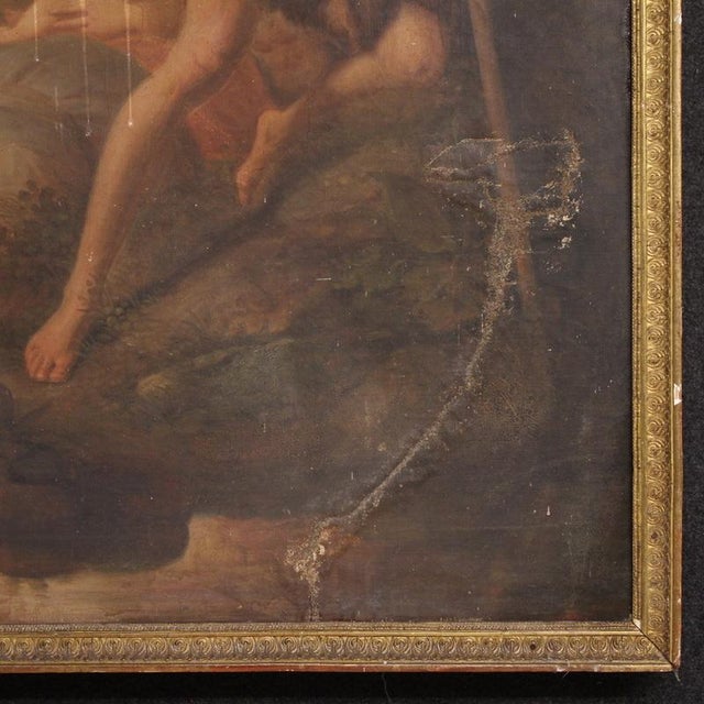 Italian School, The Baptism of Jesus, 1870, Oil on Canvas For Sale - Image 4 of 15