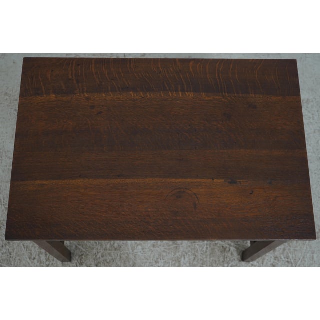 Arts & Crafts Stickley Antique Arts & Crafts Mission Oak Table For Sale - Image 3 of 15