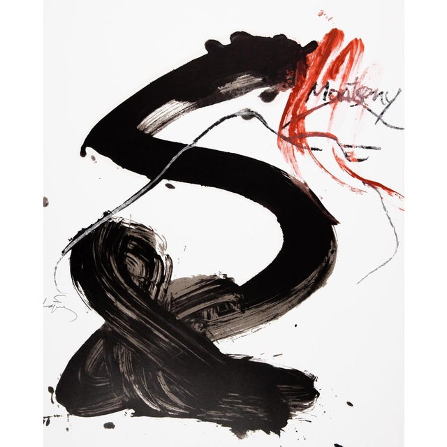 Antoni TAPIES (1923-2012) Montseny Original color poster Signed in the plate On poster paper, 43 x 64 cm (approx. 17 x 25...