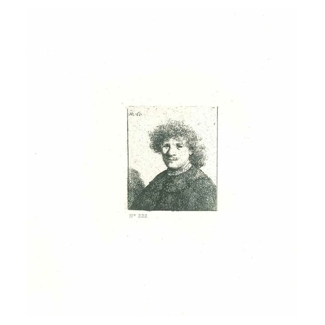 After Rembrandt, Self-Portrait, Etching, 19th Century For Sale