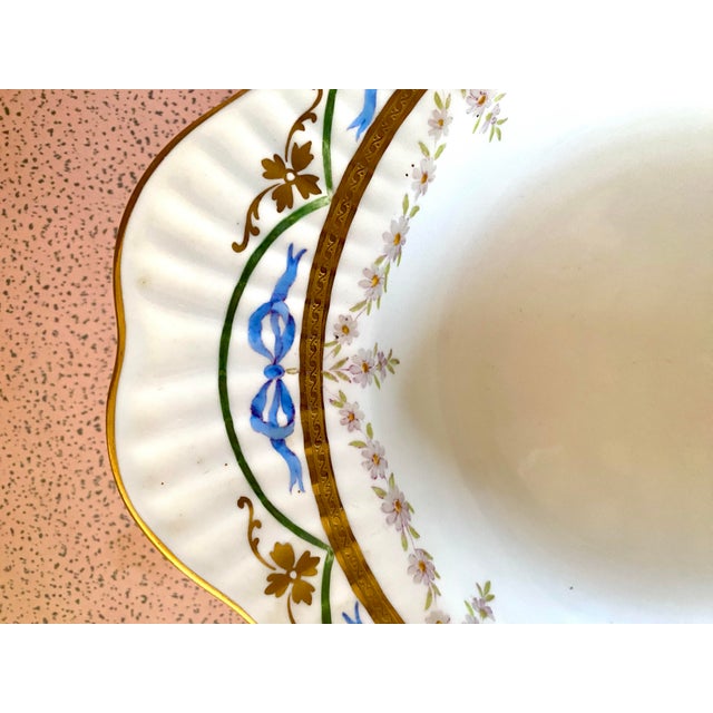 Wedgwood Early 20th Century Wedgwood Ribbons and Roses Harlequin Berry Bowl For Sale - Image 4 of 4