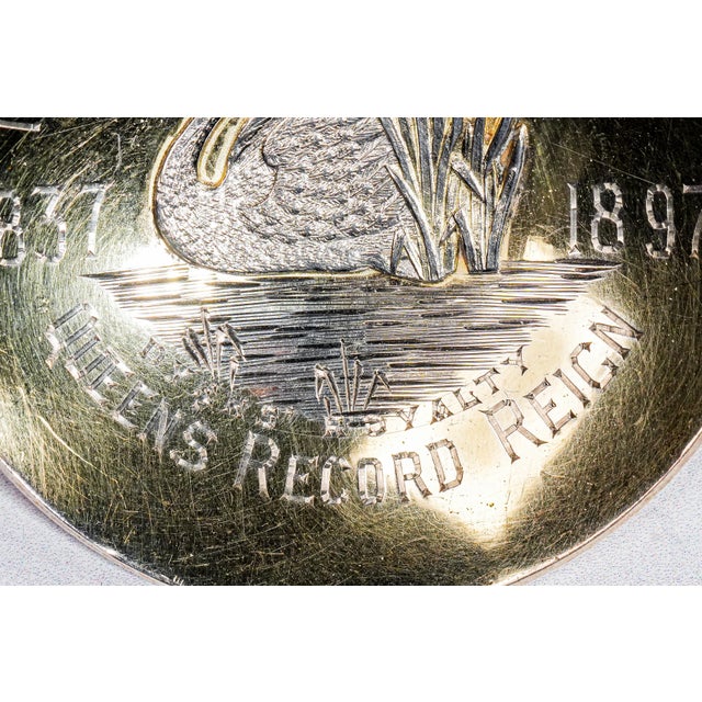 Gold Scarce Commemorative Queen Victoria Jubilee Antique Sterling Silver Spoon Royalty For Sale - Image 8 of 11