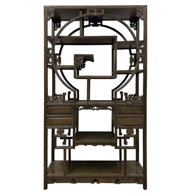 Vintage Chinese Traditional Curio Display Shelf/Multi-Treasure Cabinet For Sale - Image 15 of 15