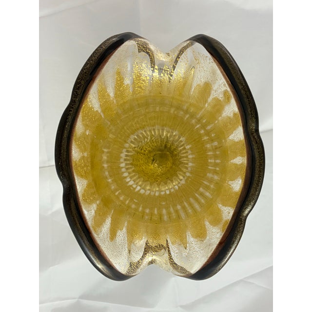 Alberto Donà Rare Signed 2001 Andrea Donà Murano Exhibition Vase - Dual-Color & 24k Gold - Alberto Dona For Sale - Image 4 of 12