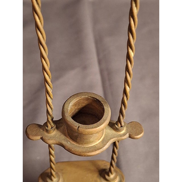 Brass Rare 18thC Antique Brass Havdalah Compendium Spice Box Tower Adjustable Candle For Sale - Image 8 of 18