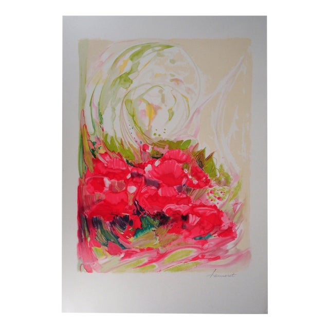 Claude Hemeret, Spring in the Garden, Lithograph For Sale