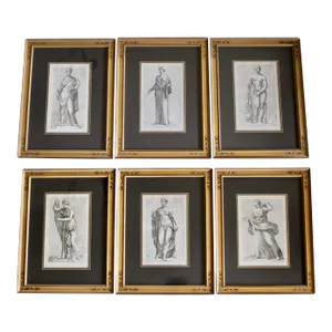 French 17th Century Classical Figure Engravings by François Perrier- Set of Six