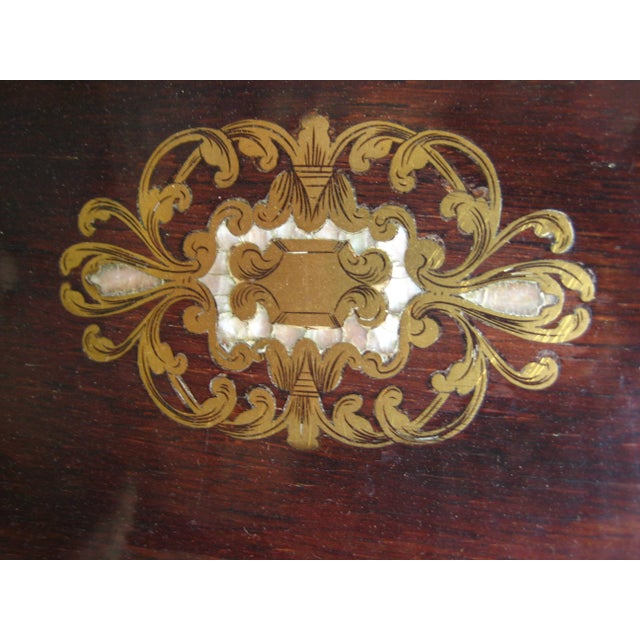 Brown Mid 19th Century French Napoleon III Sewing Box For Sale - Image 8 of 10