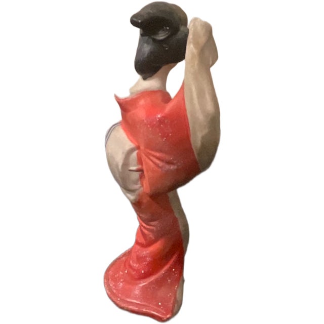 Vintage Hand Painted Porcelain Geisha Figurine, 1920s-1940s For Sale - Image 3 of 6