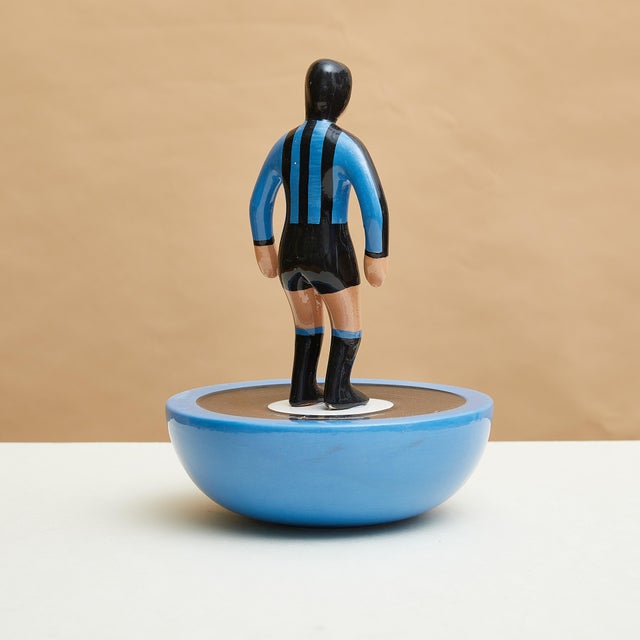 Subbuteo Ornament Sculpture in Hand-Painted Double-Mold Ceramic from Artigianato Italiano, in Flawless conditions....