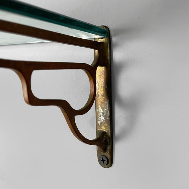 Art Deco Italian Shelf in Glass and Brass, 1930s For Sale - Image 12 of 14