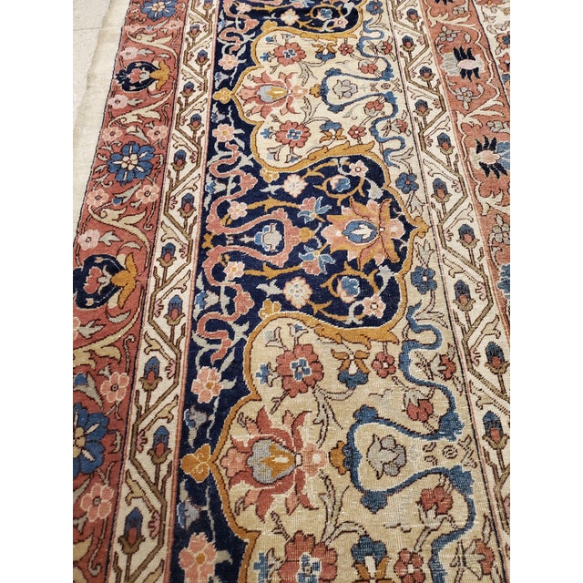 Red Extremely Fine Antique Sivas Handmade Carpet, Red and Green, All-over Design For Sale - Image 8 of 11