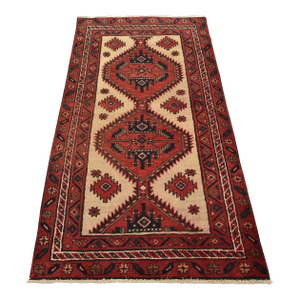 Sarab Rug 3'6'' X 6'7'' Brown Wool Vintage Tribal Hand-Knotted Oriental Carpet
