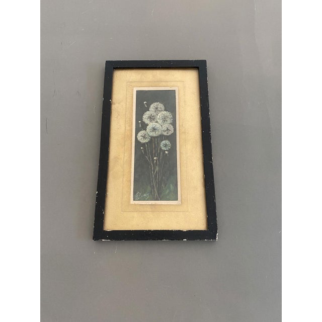 Giovanni Zorris, Dandelion Flowers, 1930, Oil Painting on Canvas, Framed For Sale - Image 10 of 10