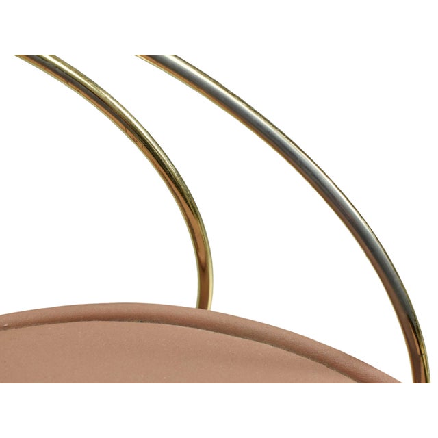 Mid 20th Century Hollywood Regency George Koch Gold and Mauve Vanity Stool Chair For Sale - Image 12 of 14