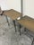 Brass Egyptian Vintage Brass Tray + Wrought Iron Side Tables, Pair For Sale - Image 8 of 12