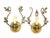 1910s Cast Brass Wall Sconces With Trailing Vines and Leaves Original Antique Patina - a Pair For Sale - Image 4 of 11