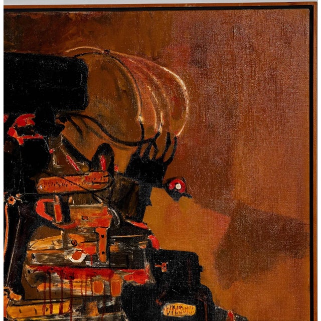 1950s 'The Tempest', Large Abstract Oil on Canvas by Edgar Ewing For Sale - Image 4 of 8
