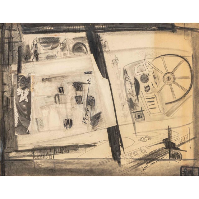 Agudelo Abstraction Mixed Media on Masonite, 1966 For Sale - Image 4 of 10