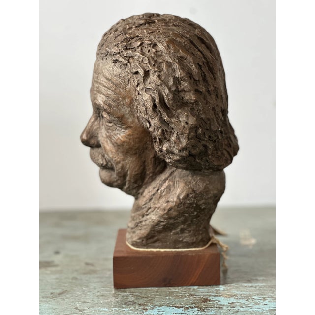 1960s Vintage Bust of Dr. Albert Einstein by Austin Productions Sculptures 1962 For Sale - Image 5 of 12