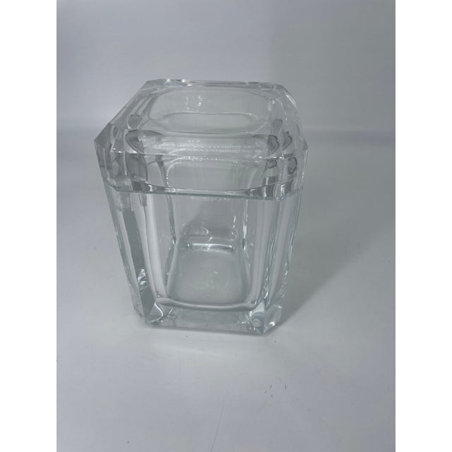 Modern 1990s Lucite Diamond Ice Bucket by Grainware For Sale - Image 3 of 8