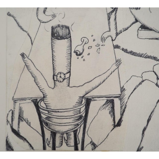 Modern Jean-Claude Silbermann, Sneaky Signs, The Glass of Bourbon on the Rocks, Original Ink Drawing For Sale - Image 3 of 5