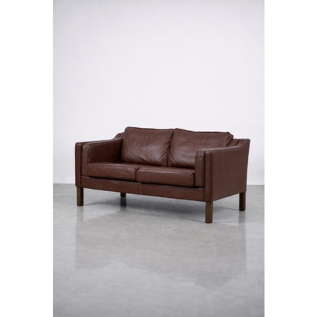 Vintage Scandinavian Brown Leather Sofa, 1970s For Sale - Image 10 of 18