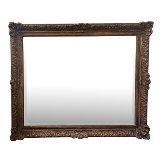 19th C Style Louis XV Patinated Giltwood Mirror For Sale