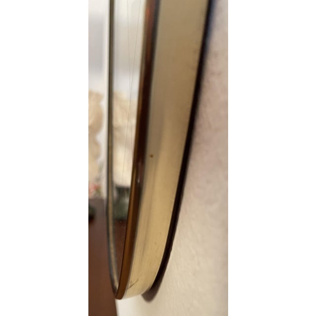 Art Deco Brass Mirror, 1950s, in Very Good conditions. Designed 1960 to 1969