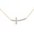 Contemporary Gold Vermeil Diamond Accent Cross Bar Necklace For Sale - Image 3 of 4
