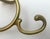 Vintage French Brass Wall Triple Coat Hook For Sale - Image 11 of 12