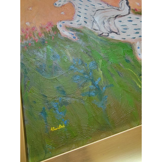 Spotted Horse Contemporary Oil Painting by Alexandra Swistak For Sale - Image 4 of 14