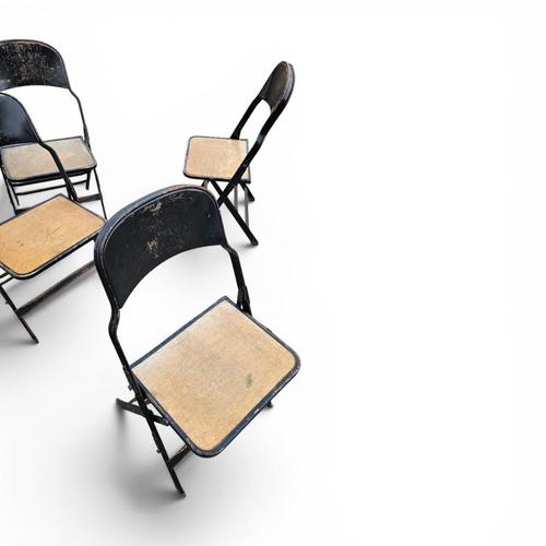 Black Folding Chairs from Clarin Corporation, USA, 1920s, Set of 12 For Sale - Image 8 of 18