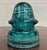 Industrial Vintage Hemingray 19 Aqua Teal Glass Insulator For Sale - Image 3 of 6