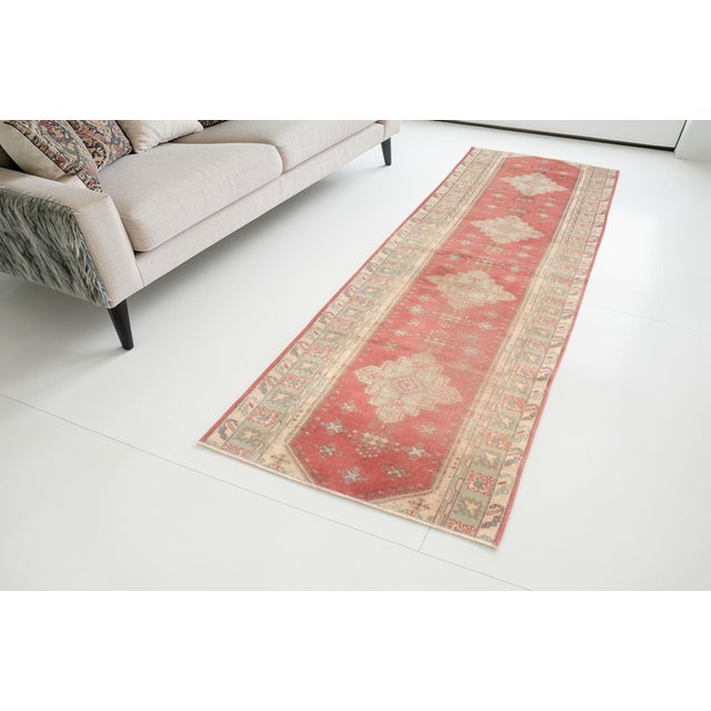 1950s Vintage Turkish Oushak Runner For Sale - Image 5 of 10